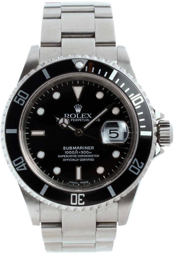 16610 Rolex Submariner Svart/Stål Ø40 