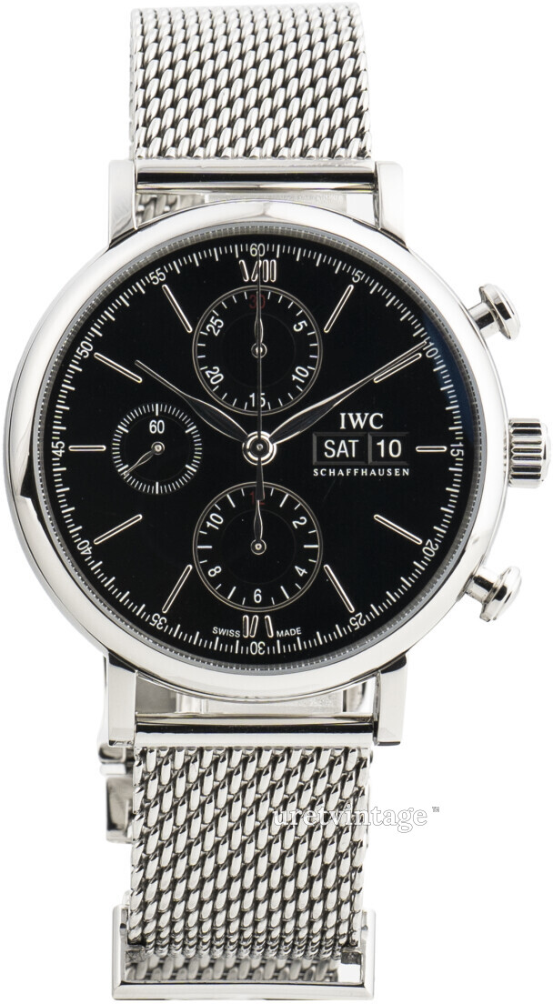 IW391010 IWC Portofino Svart Stal O42 mm BEGAGNAD Pris 51 843 kr